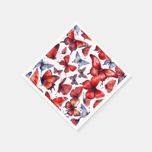 Waterverf vlinder servet (Hoek)