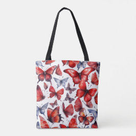 Waterverf vlinder tote bag