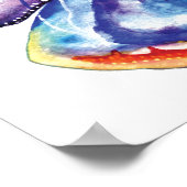 Waterverf Vlinder Waarde Poster Papier Print (Hoek)