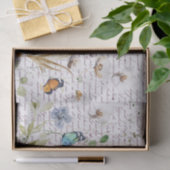 Waterverf Vlinder Wilde Bloem Decoupage Tissuepapier (Geschenk)