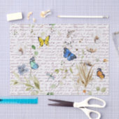Waterverf Vlinder Wilde Bloem Decoupage Tissuepapier (Craft)