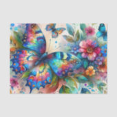 Waterverf Vlinderbloembloemen Decoupage Tissuepapier (Voorkant)