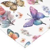  Waterverf vlinderbloemenpatroon Korte Tafelloper (Hoek)