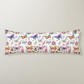 Waterverf vlinderbloemenpatroon Lichaamskussen (Voorkant)