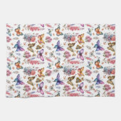  Waterverf vlinderbloemenpatroon Theedoek (Horizontaal)