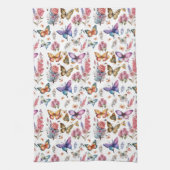  Waterverf vlinderbloemenpatroon Theedoek (Verticaal)