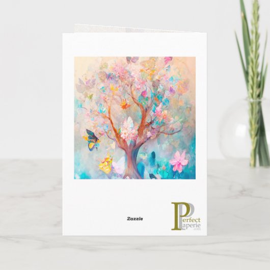 Waterverf vlinderbloemigen kaart (Achterkant)