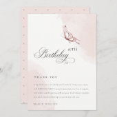 Waterverf vlinderdagavond bedankkaart (Voorkant / Achterkant)