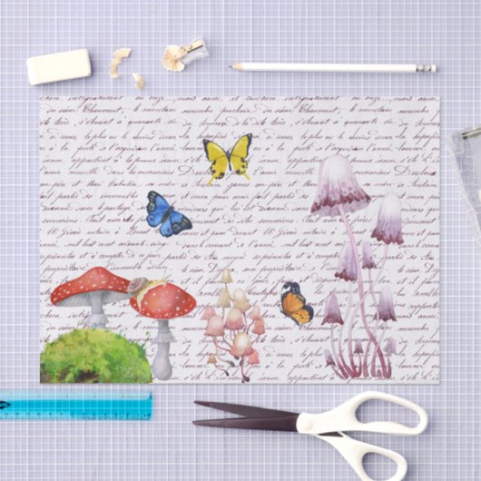 Waterverf vlinderdeeg paddenstoel tissuepapier (Craft)