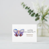 Waterverf vlinderkunst visitekaartje (Staand voorkant)