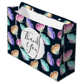 Waterverf vlinderpatroon Dank u Groot Cadeauzakje (Voorkant Gekanteld)