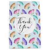 Waterverf vlinderpatroon Dank u Medium Cadeauzakje (Voorkant)