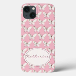 Waterverf vlinderpatroon | Roze iPhone-draagtas Case-Mate iPhone Case