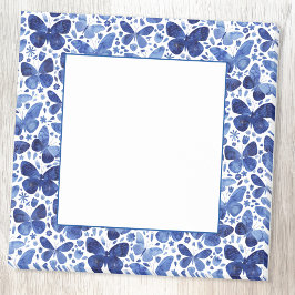 Waterverf vlinderpatroonblauw post-it® notes