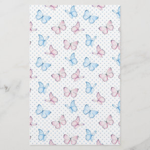waterverf vlinderpeulstip briefpapier