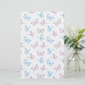 waterverf vlinderpeulstip briefpapier (Staand voorkant)