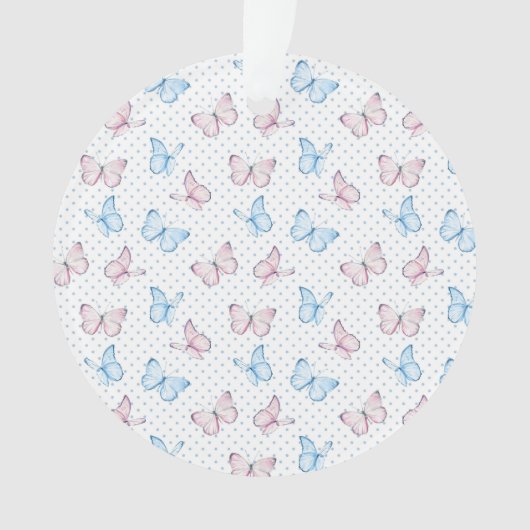 waterverf vlinderpeulstip ornament (voorkant)