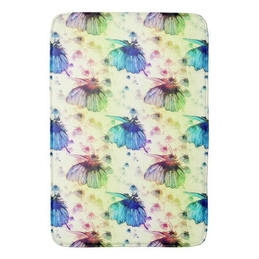 Waterverf vlinders badmat (Voorkant Verticaal)