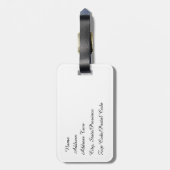 Waterverf Vlinders Bagagelabel (Achterkant verticaal)