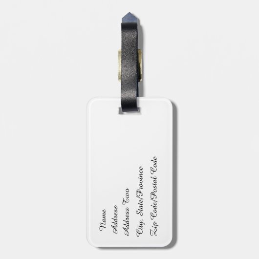 Waterverf Vlinders Bagagelabel (Achterkant verticaal)