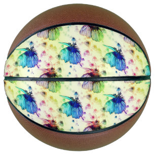 Waterverf Vlinders Basketbal