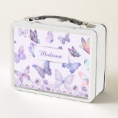 Waterverf Vlinders Bloemen Tuin Lilac (Achterkant)