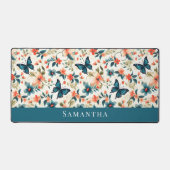Waterverf vlinders bloemenmodern bureaumat (Voorkant)