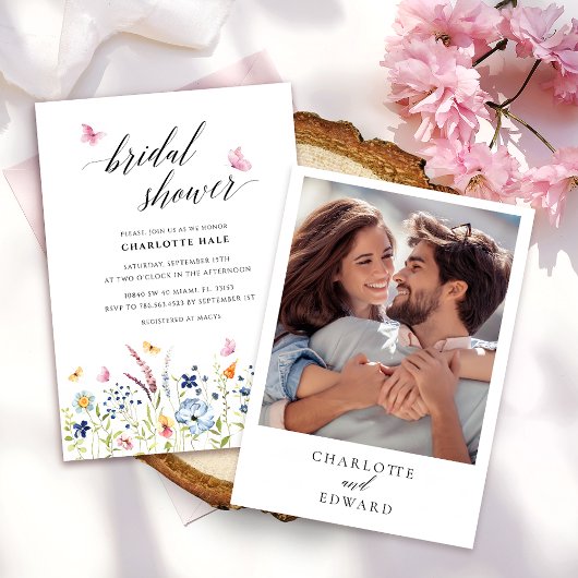 Waterverf Vlinders Blush Roze Vrijgezellenfeest Kaart