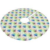 Waterverf vlinders boomrok imitatie linnen kerstboom kleed (Gekanteld)