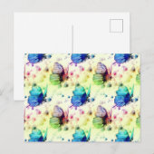 Waterverf Vlinders Briefkaart (Voorkant / Achterkant)