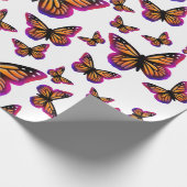  waterverf vlinders cadeaupapier (Hoek)