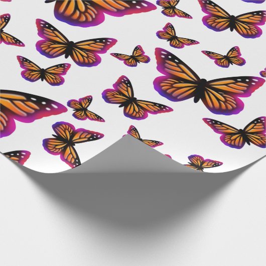  waterverf vlinders cadeaupapier (Hoek)