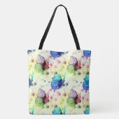Waterverf Vlinders Canvas tas (Achterkant)