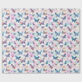Waterverf vlinders: fladderende schoonheid cadeaupapier (Vlak)