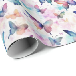 Waterverf vlinders: fladderende schoonheid cadeaupapier