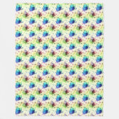 Waterverf vlinders fleece deken (Voorkant)