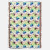 Waterverf vlinders gooien deken (Voorkant Verticaal)