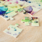 Waterverf Vlinders Jigsaw Puzzel (Zijkant)