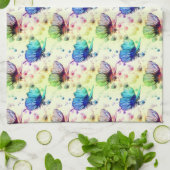 Waterverf Vlinders Keukenhanddoek (Gevouwen)