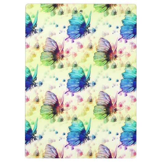 Waterverf Vlinders Klembord (Achterkant)