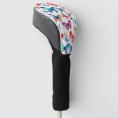 Waterverf Vlinders Kleurig Patroon Golfheadcover (Schuin)