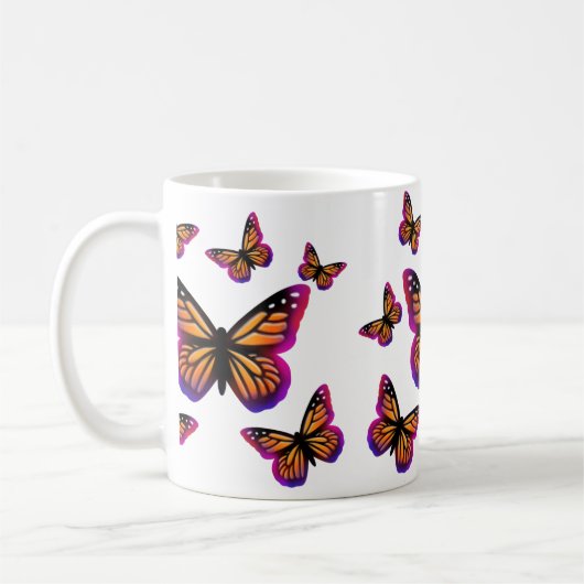 waterverf vlinders koffiemok (Links)