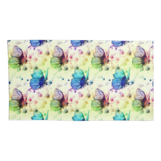 Waterverf Vlinders Kussenslopen (Achterkant-Rechts)