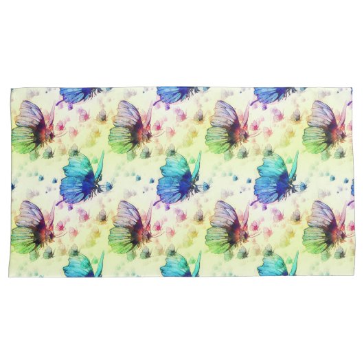 Waterverf Vlinders Kussenslopen (Voorkant-Rechts)