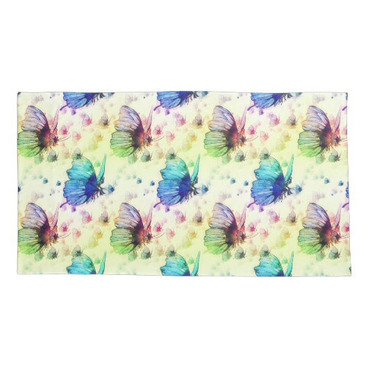 Waterverf Vlinders Kussenslopen (Achterkant-Links)