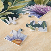 Waterverf Vlinders Lente Weide Bloemen Legpuzzel (Zijkant)