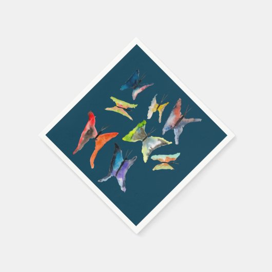 Waterverf vlinders luiers servet (Hoek)