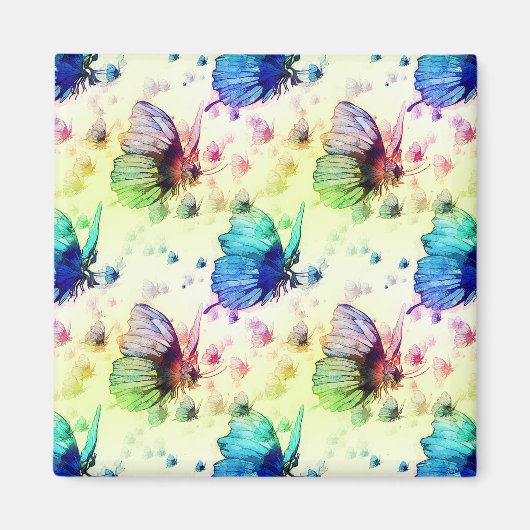 Waterverf vlinders magneet (Voorkant)