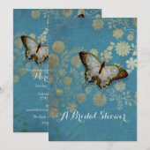 Waterverf vlinders met een modern bloemmotief kaart (Voorkant / Achterkant)