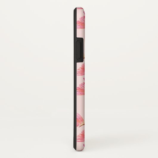 Waterverf Vlinders Monogram Blush Case-Mate iPhone Case (Achterkant/rechts)